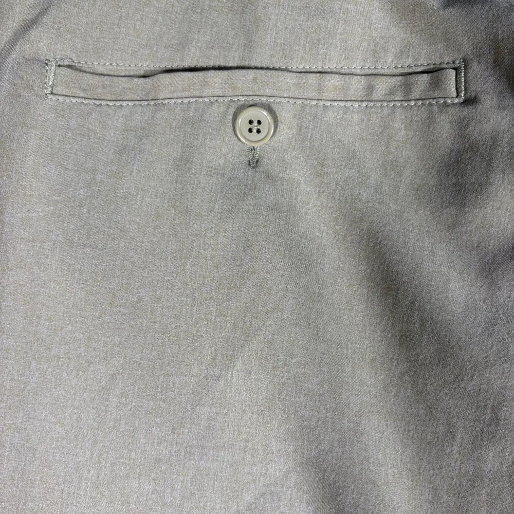 Volcom Men Shorts 36 Khaki Chino Twill Button Zipper Logo Beach Coastal Surfer‎